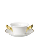 Чаша суповая с блюдцем 0,30л коллекции Medaillon Meandre D'or бренда Rosenthal Versace