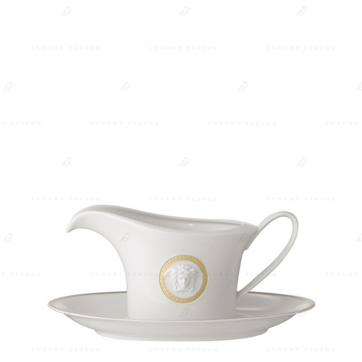 Соусник с подставкой 0,55л коллекции Medaillon Meandre D'or бренда Rosenthal Versace