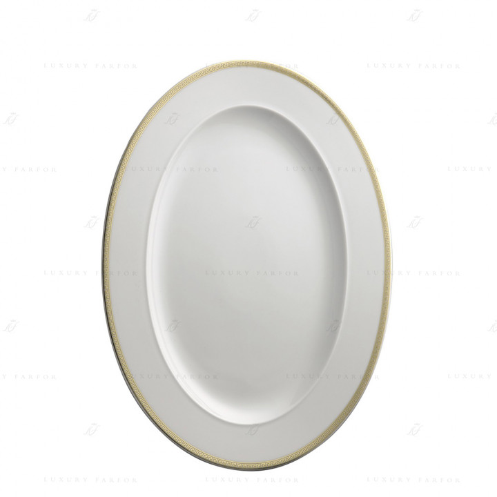 Блюдо овальное 40см коллекции Medaillon Meandre D'or бренда Rosenthal Versace