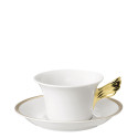 Чашка чайная с блюдцем 0,22л коллекции Medaillon Meandre D'or бренда Rosenthal Versace