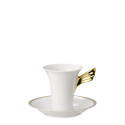Чашка кофейная с блюдцем 0,18л коллекции Medaillon Meandre D'or бренда Rosenthal Versace