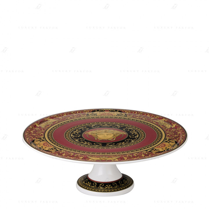 Тарелка тортовая на хожке 33см коллекции Medusa бренда Rosenthal Versace