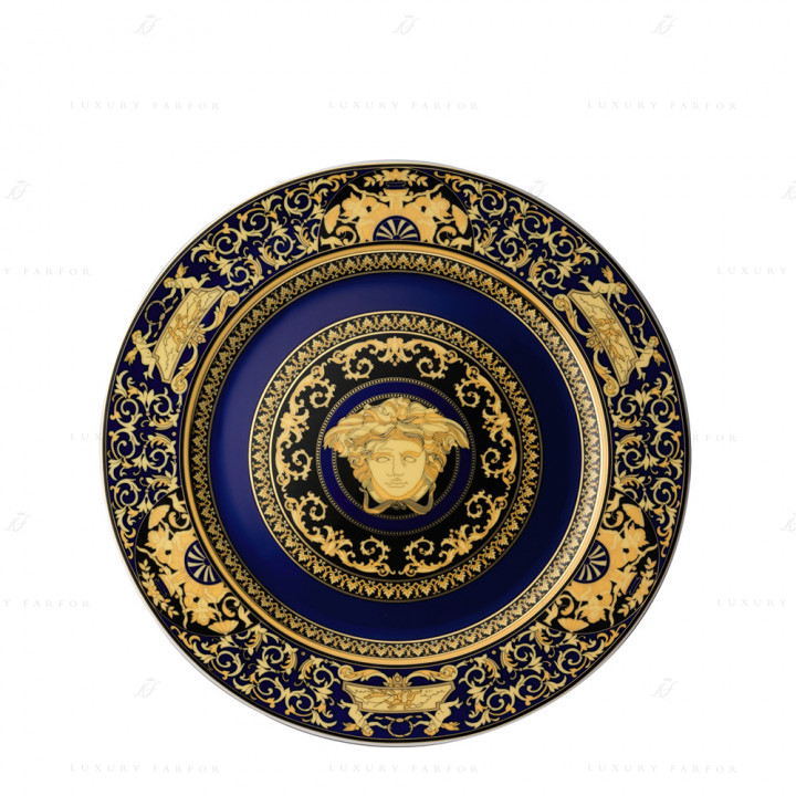 Тарелка настенная 30см коллекции Medusa blue бренда Rosenthal Versace