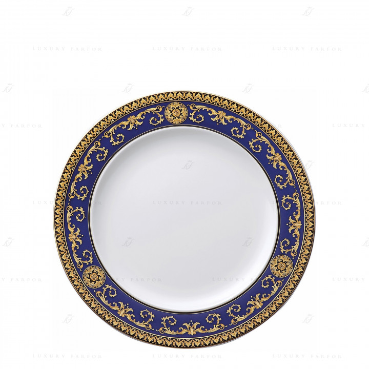 Тарелка главная 27см коллекции Medusa blue бренда Rosenthal Versace