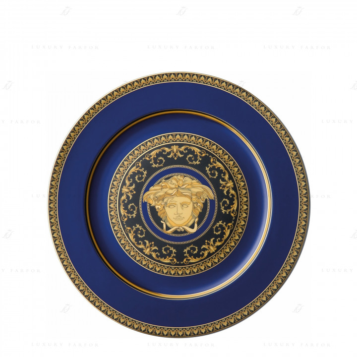 Тарелка подстановочная 30см коллекции Medusa blue бренда Rosenthal Versace