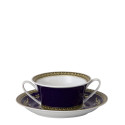 Чаша суповая с блюдцем 0,30л коллекции Medusa blue бренда Rosenthal Versace
