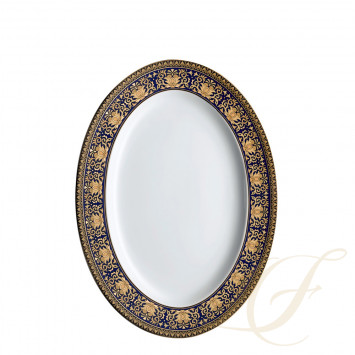 Блюдо овальное 34см коллекции Medusa blue бренда Rosenthal Versace