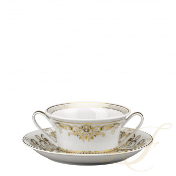 Чаша суповая с блюдцем 0,30л коллекции Medusa Gala бренда Rosenthal Versace