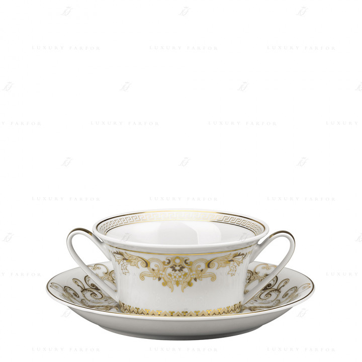 Чаша суповая с блюдцем 0,30л коллекции Medusa Gala бренда Rosenthal Versace