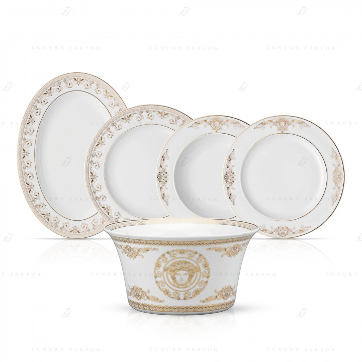 Столовый сервиз на 6 персон коллекции Medusa Gala бренда Rosenthal Versace