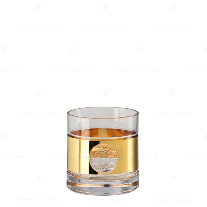 Стакан для виски Double Old Fashioned 0,41л коллекции Medusa Madness Oro бренда Rosenthal Versace