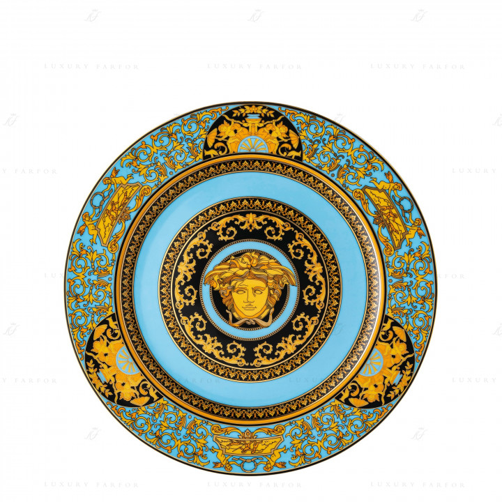 Тарелка подстановочная 30см коллекции Medusa Celeste бренда Rosenthal Versace