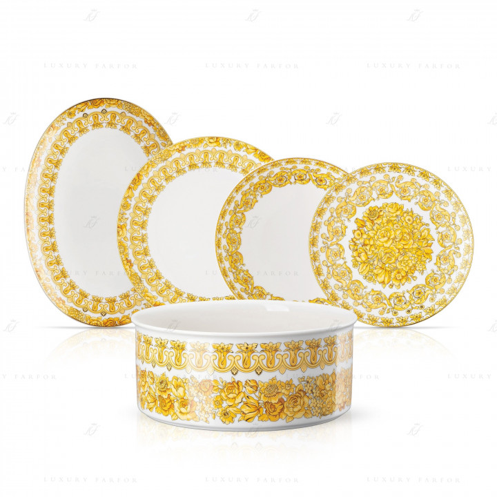 Столовый сервиз на 6 персон коллекции Medusa Rhapsody бренда Rosenthal Versace