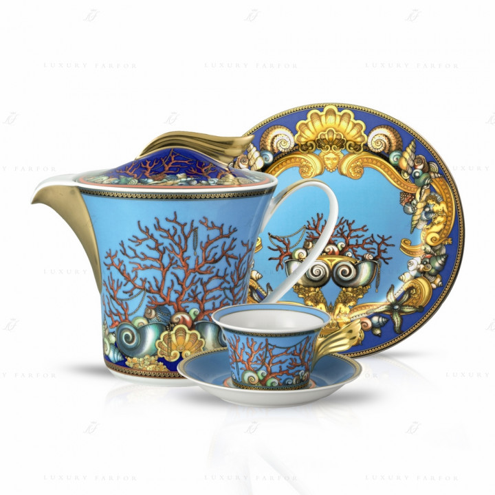 Столовый сервиз на 6 персон, 22 предмета коллекции Les Trésors de la Mer бренда Rosenthal Versace