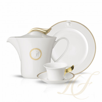 Столовый сервиз на 6 персон, 22 предмета  коллекции Medaillon Meandre D'or бренда Rosenthal Versace