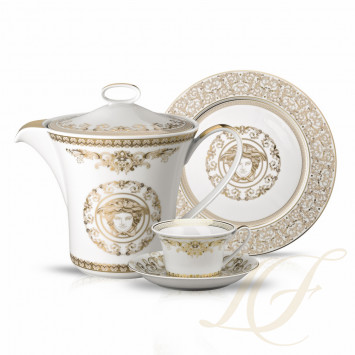 Кофейный сервиз на 6 персон, 21 предмет коллекции Medusa Gala бренда Rosenthal Versace