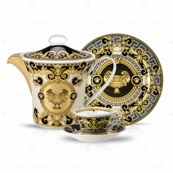 Чайный сервиз на 6 персон, 21 предмет коллекции Prestige Gala бренда Rosenthal Versace