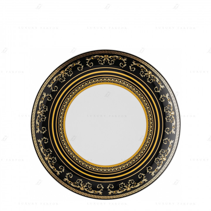 Тарелка главная 28см коллекции Virtus Gala Black бренда Rosenthal Versace