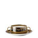 Чаша суповая с блюдцем 0,28л коллекции Virtus Gala Black бренда Rosenthal Versace