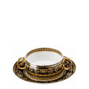 Чаша суповая с блюдцем 0,28л коллекции Virtus Gala Black бренда Rosenthal Versace