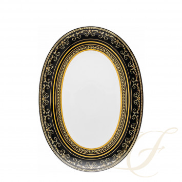 Блюдо овальное 38см коллекции Virtus Gala Black бренда Rosenthal Versace