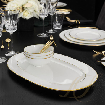 Блюдо овальное 41см  коллекции Anmut Gold бренда Villeroy & Boch