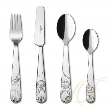 Набор столовых приборов из 4 предметов коллекции Boho Kids - Roar like a lion 