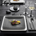 Тарелка главная квадратная 28см коллекции Manufacture Rock бренда Villeroy & Boch