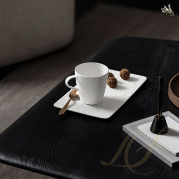 Блюдо сервировочное прямоугольное 35см коллекции Manufacture Rock Blanc бренда Villeroy & Boch