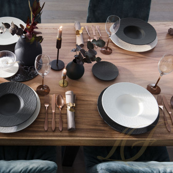 Тарелка для спагетти 28см коллекции Manufacture Rock Blanc бренда Villeroy & Boch