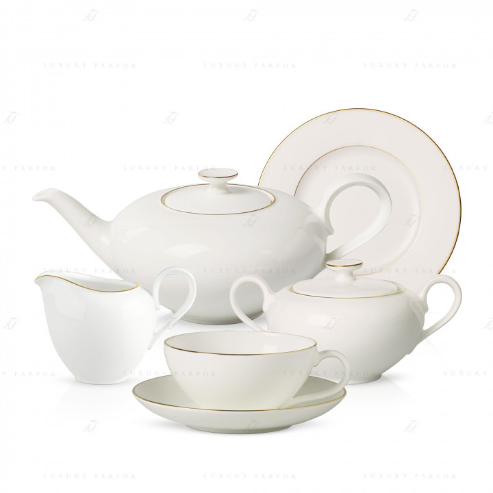 Чайный сервиз на 6 персон коллекции Anmut Gold бренда Villeroy & Boch