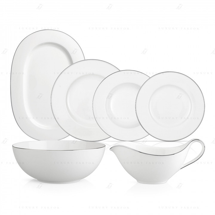Столовый сервиз на 6 персон коллекции Anmut Platinum бренда Villeroy & Boch