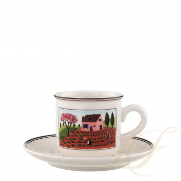 Чашка кофейная с блюдцем 0,2л коллекции Design Naif бренда Villeroy & Boch