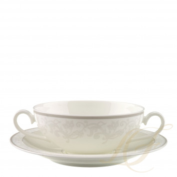 Чаша суповая с блюдцем 0,4л коллекции Gray Pearl бренда Villeroy & Boch
