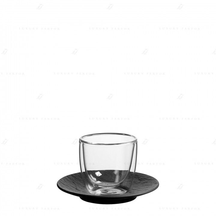 Чашка эспрессо с блюдцем 0,07л коллекции Manufacture Rock бренда Villeroy & Boch