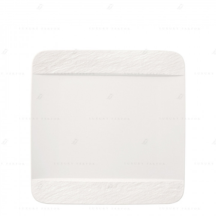 Тарелка главная квадратная 28см коллекции Manufacture Rock Blanc бренда Villeroy & Boch