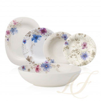 Столовый сервиз на 6 персон коллекции Mariefleur Gris бренда Villeroy & Boch