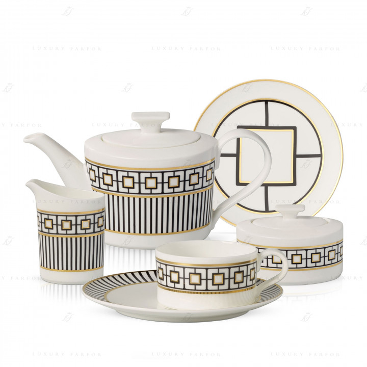 Чайный сервиз на 6 персон коллекции MetroChic бренда Villeroy & Boch