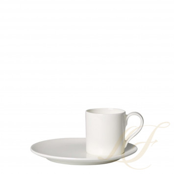 Чашка эспрессо с блюдцем 0,08л коллекции MetroChic Blanc бренда Villeroy & Boch