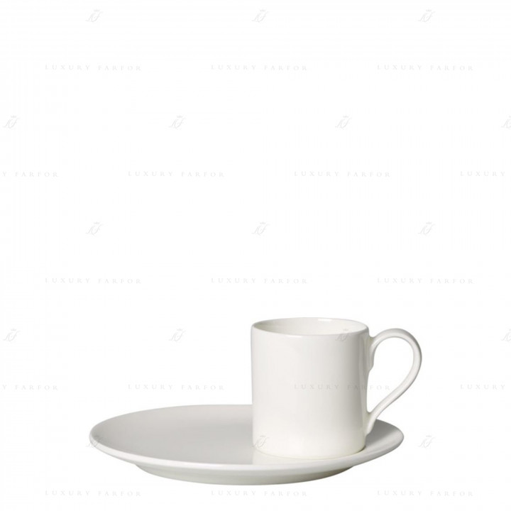 Чашка эспрессо с блюдцем 0,08л коллекции MetroChic Blanc бренда Villeroy & Boch