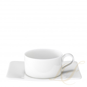Чашка чайная с блюдцем 0,23л коллекции Modern Grace бренда Villeroy & Boch
