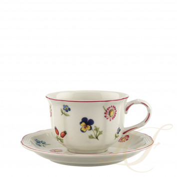 Чашка чайная с блюдцем 0,2л коллекции Petite Fleur бренда Villeroy & Boch