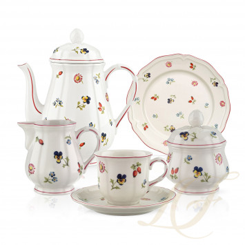 Кофейный сервиз на 6 персон коллекции Petite Fleur бренда Villeroy & Boch