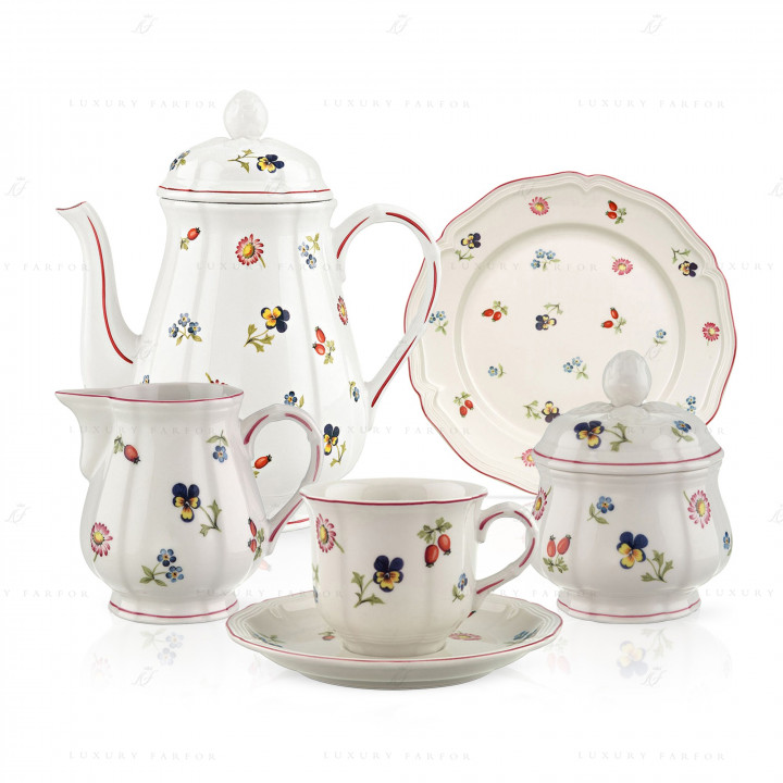 Кофейный сервиз на 6 персон коллекции Petite Fleur бренда Villeroy & Boch