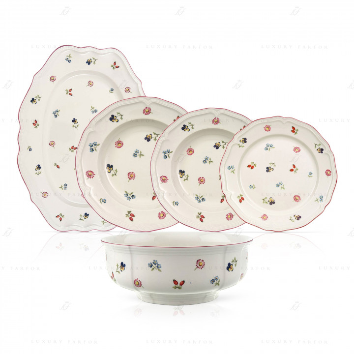 Столовый сервиз на 6 персон коллекции Petite Fleur бренда Villeroy & Boch