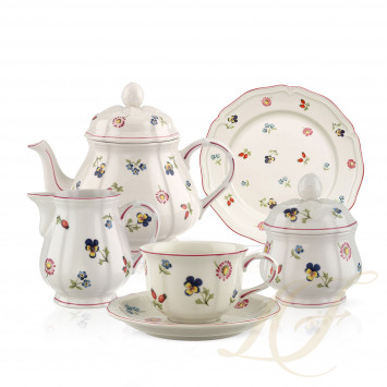 Чайный сервиз на 6 персон коллекции Petite Fleur бренда Villeroy & Boch
