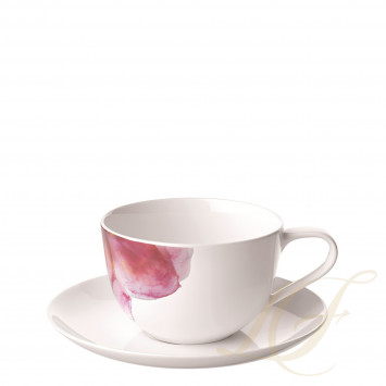 Чашка для завтрака с блюдцем 0,45л коллекции Rose Garden бренда Villeroy & Boch