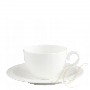 Чашка кофейная/чайная с блюдцем 0,2л коллекции White Pearl бренда Villeroy & Boch