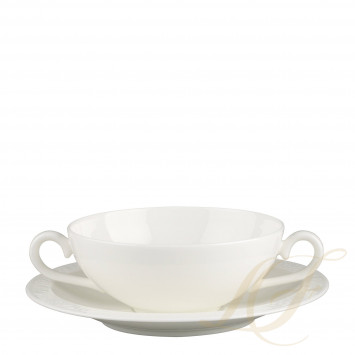 Чаша суповая с блюдцем 0,4л коллекции White Pearl бренда Villeroy & Boch