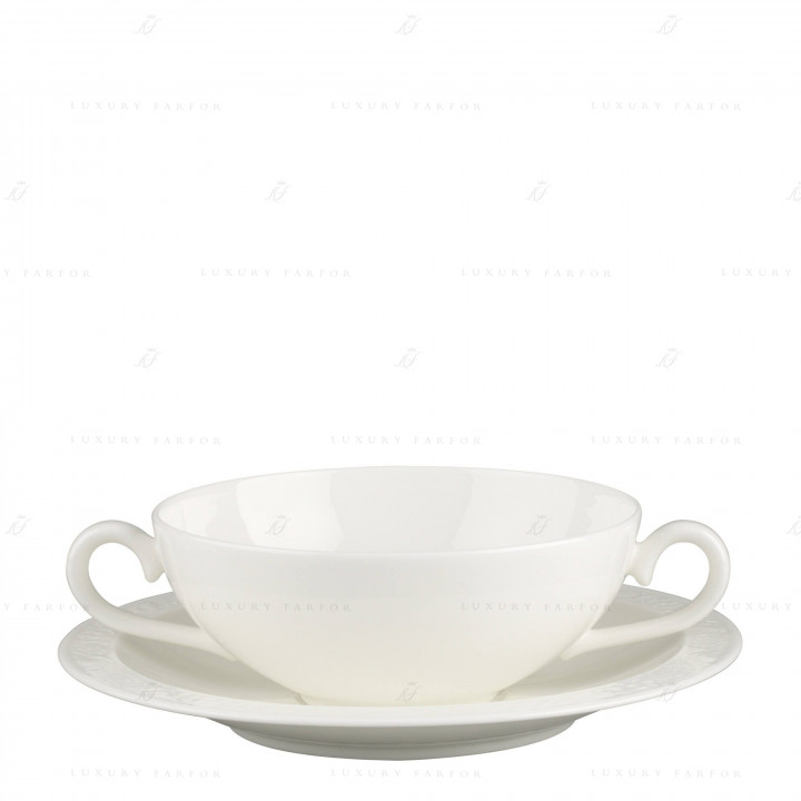 Чаша суповая с блюдцем 0,4л коллекции White Pearl бренда Villeroy & Boch